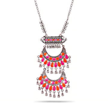 PRAO Necklace Colorful Cadence: PRAO Enameled Ghungroo