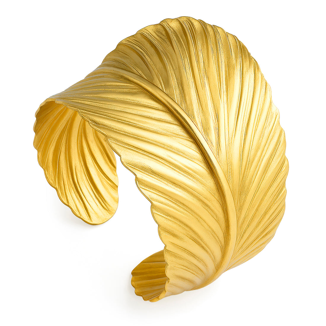 PRAO Anti-Tarnish Golden Leaf Bangle Bracelet (Adjustable Size)✨