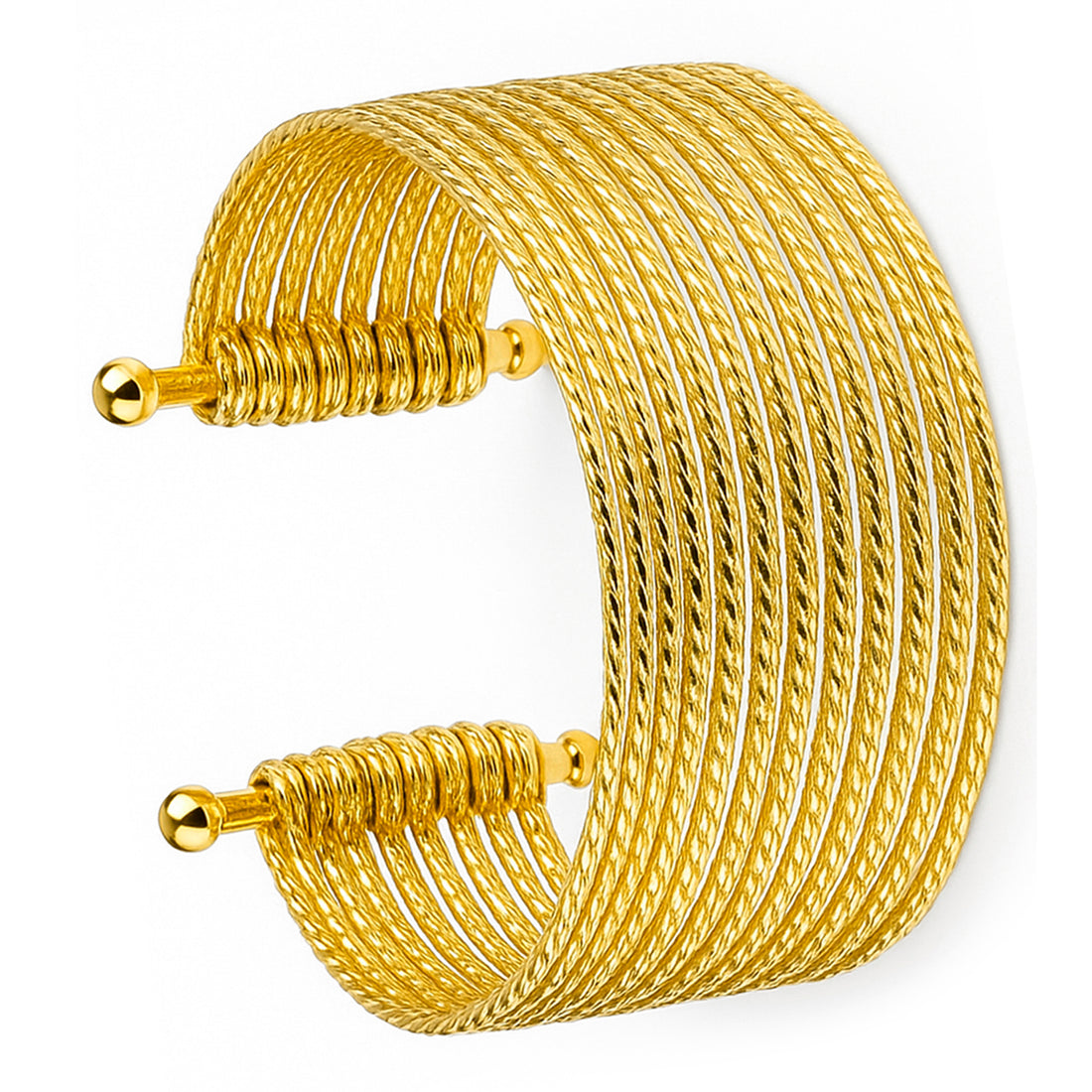 PRAO Anti-Tarnish Gold Plated Multilayer Bangle Bracelet (Adjustable Size)✨