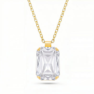 PRAO Necklace Anti-Tarnish Royal Crystal Pendant