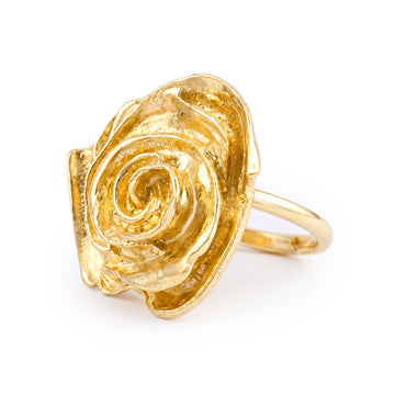 PRAO Ring Anti-Tarnish Rose Flower (Adjustable Size)