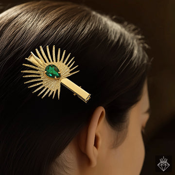 PRAO Anti-Tarnish Emerald Hairpin✨