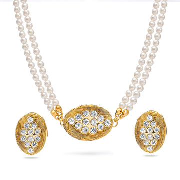 PRAO Necklace Anti-Tarnish Set With Earrings