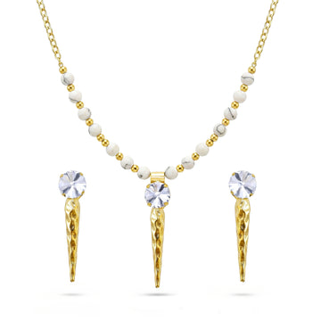 PRAO Necklace Anti-Tarnish Set With Earrings