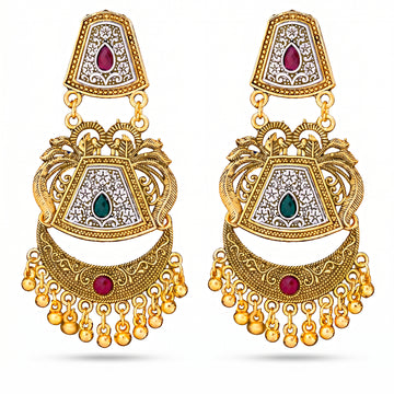 PRAO Earrings Anti-Tarnish Chandbali Danglers