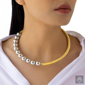 PRAO Necklace Anti-Tarnish Spring & Balls Hasli