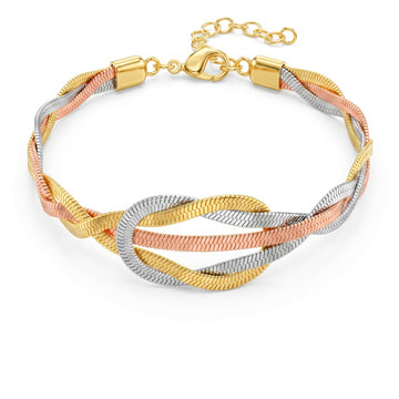 PRAO Bracelet Anti-Tarnish Tri-Tone (Adjustable Size)
