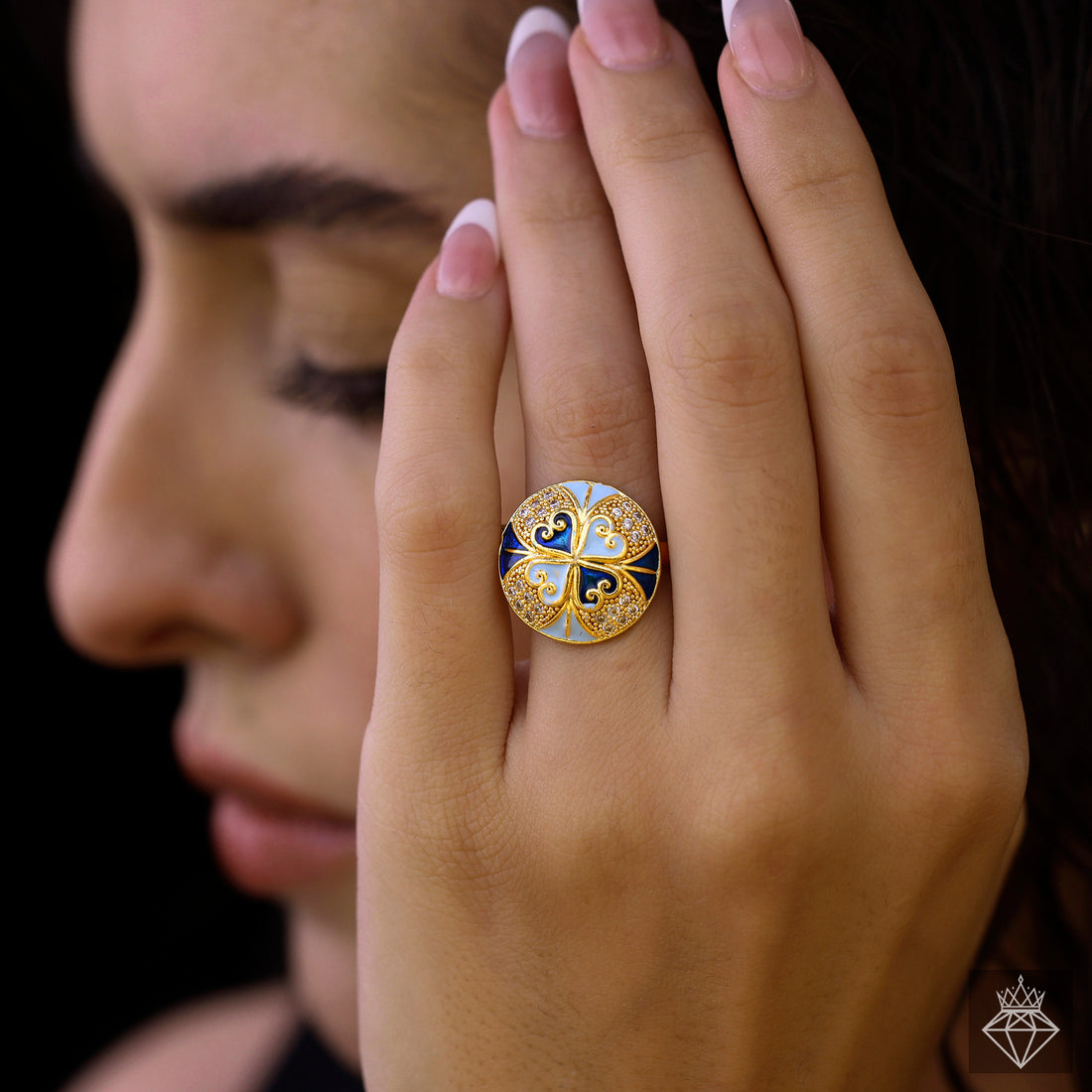 PRAO Anti-Tarnish AD Round Ring (Adjustable Size)