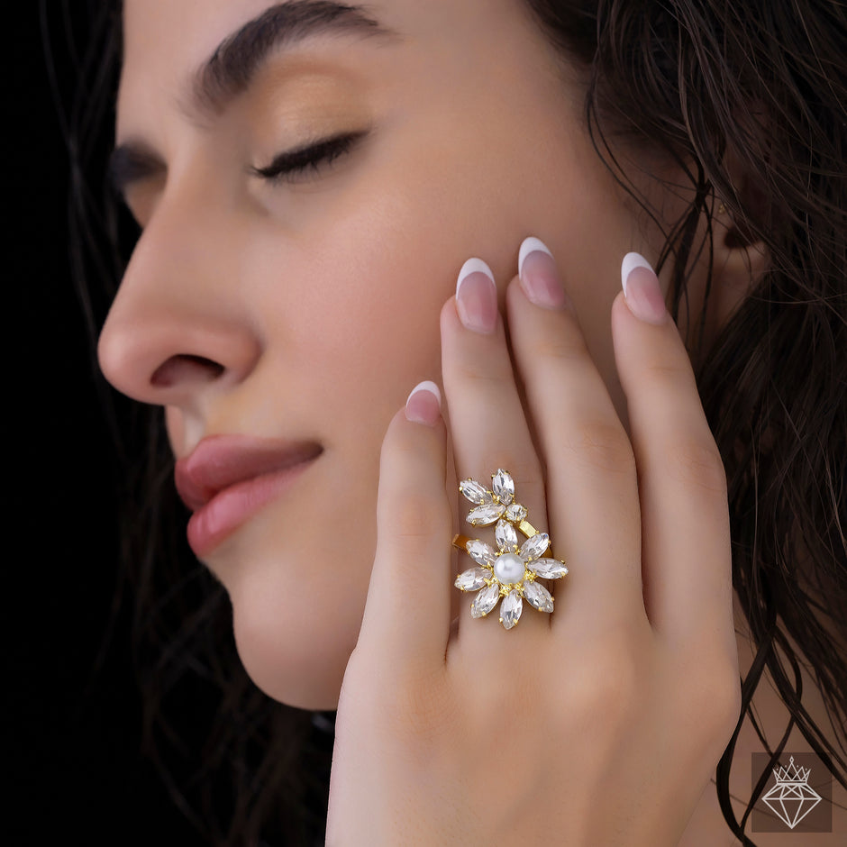 AI290 - Anti Tarnish Golden Starshore Ring main image 1