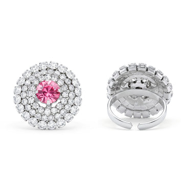 PRAO Ring Anti-Tarnish Cocktail Crystal (Adjustable Size)