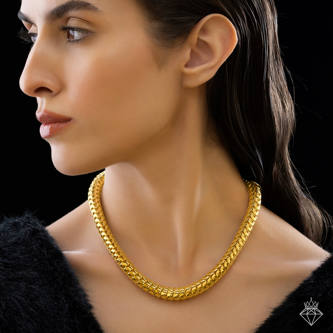 PRAO Anti-Tarnish Snake Chain Necklace