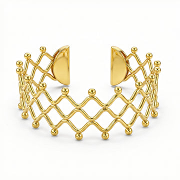 PRAO Bracelet Anti-Tarnish Golden Bangle (Adjustable Size)
