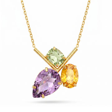PRAO Necklace Anti-Tarnish Tri-Shape Pendant