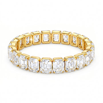 PRAO Bracelet Anti-Tarnish White Crystal (Adjustable Size)