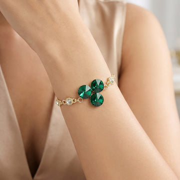 PRAO Bracelet Anti-Tarnish Club-Shaped Crystal Chain