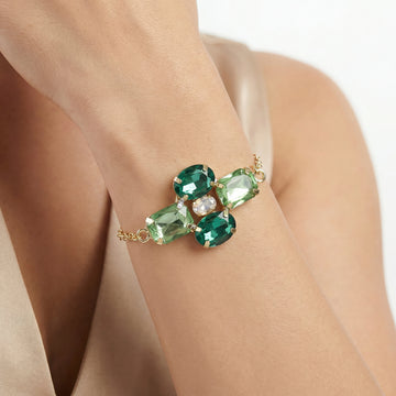 PRAO Bracelet Anti-Tarnish Geometric Crystal Chain