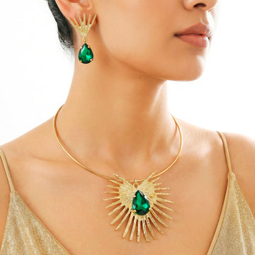 PRAO Necklace Waterproof Hedgehog Hasli Set With Earrings