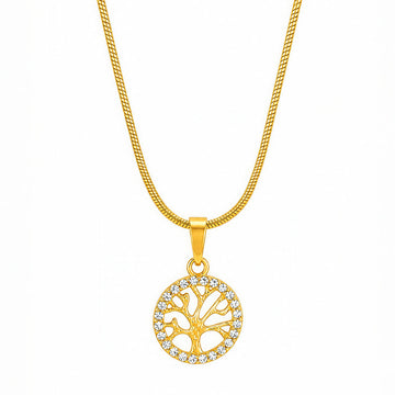 PRAO Necklace Anti-Tarnish Good Fortune Tree Of Life