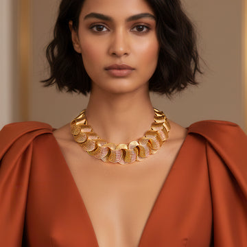 PRAO Anti-Tarnish Golden Spring Necklace