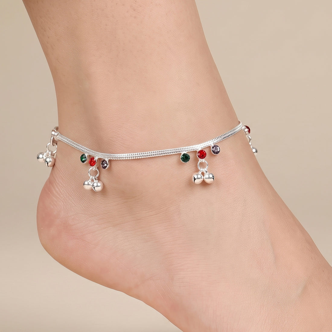 PRAO Anklet Anti-Tarnish Multicolor Ghungroo