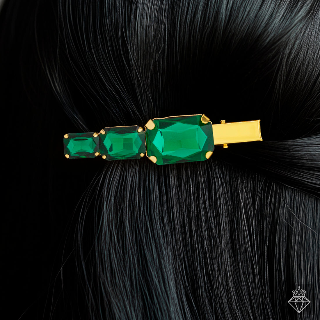 PRAO Anti-Tarnish Emerald Hairpin✨