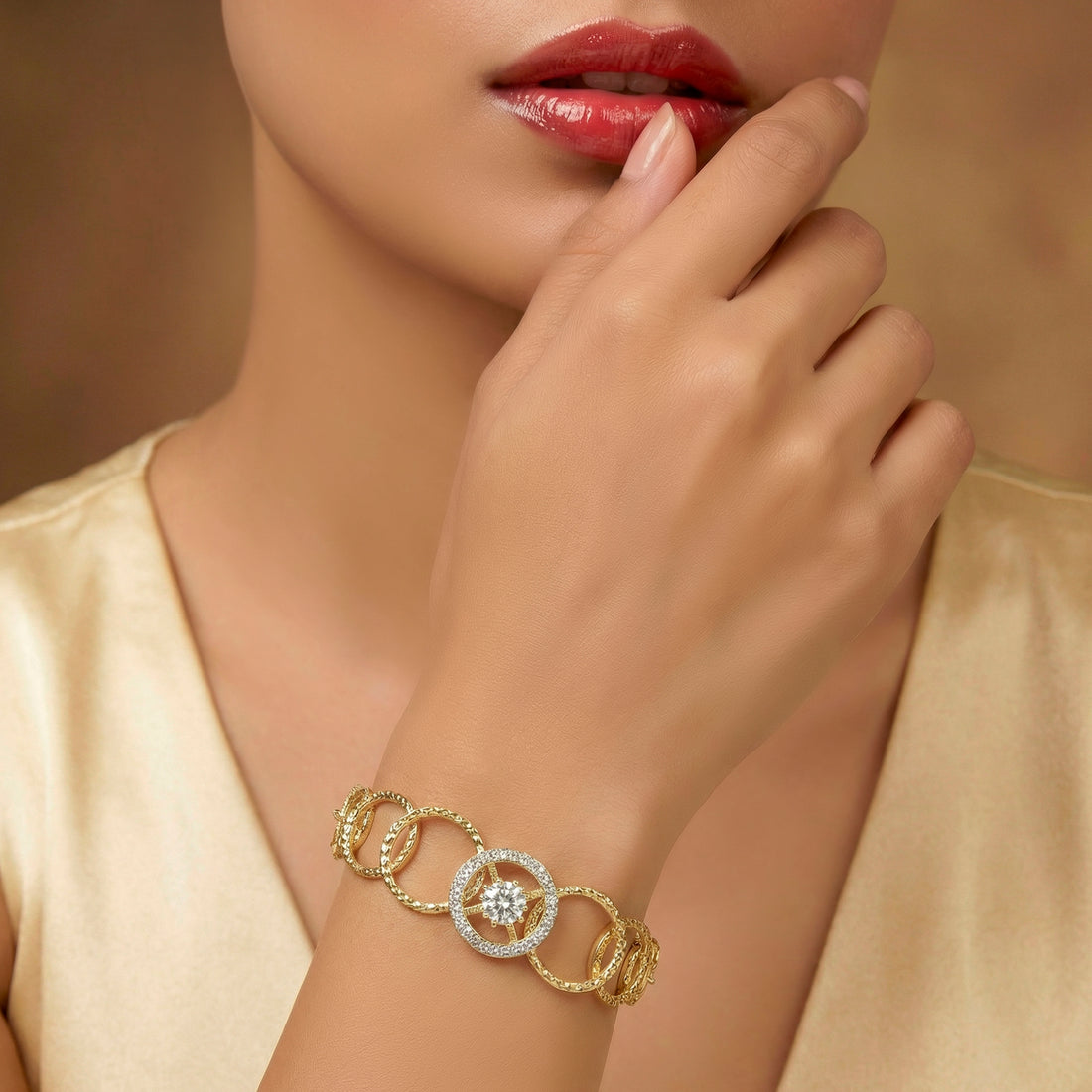 PRAO Bracelet Anti-Tarnish AD with Links Chain (Adjustable Size)