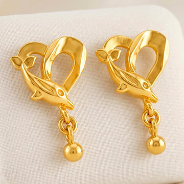PRAO Earrings Anti-Tarnish Gold Plated Studs