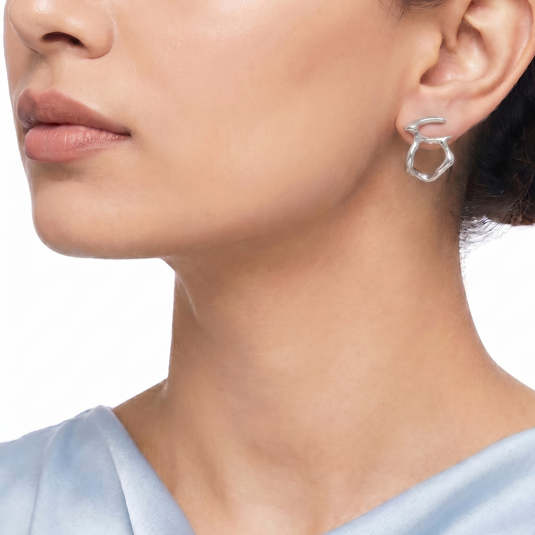 PRAO Earrings Anti-Tarnish Abstract Geometric Studs
