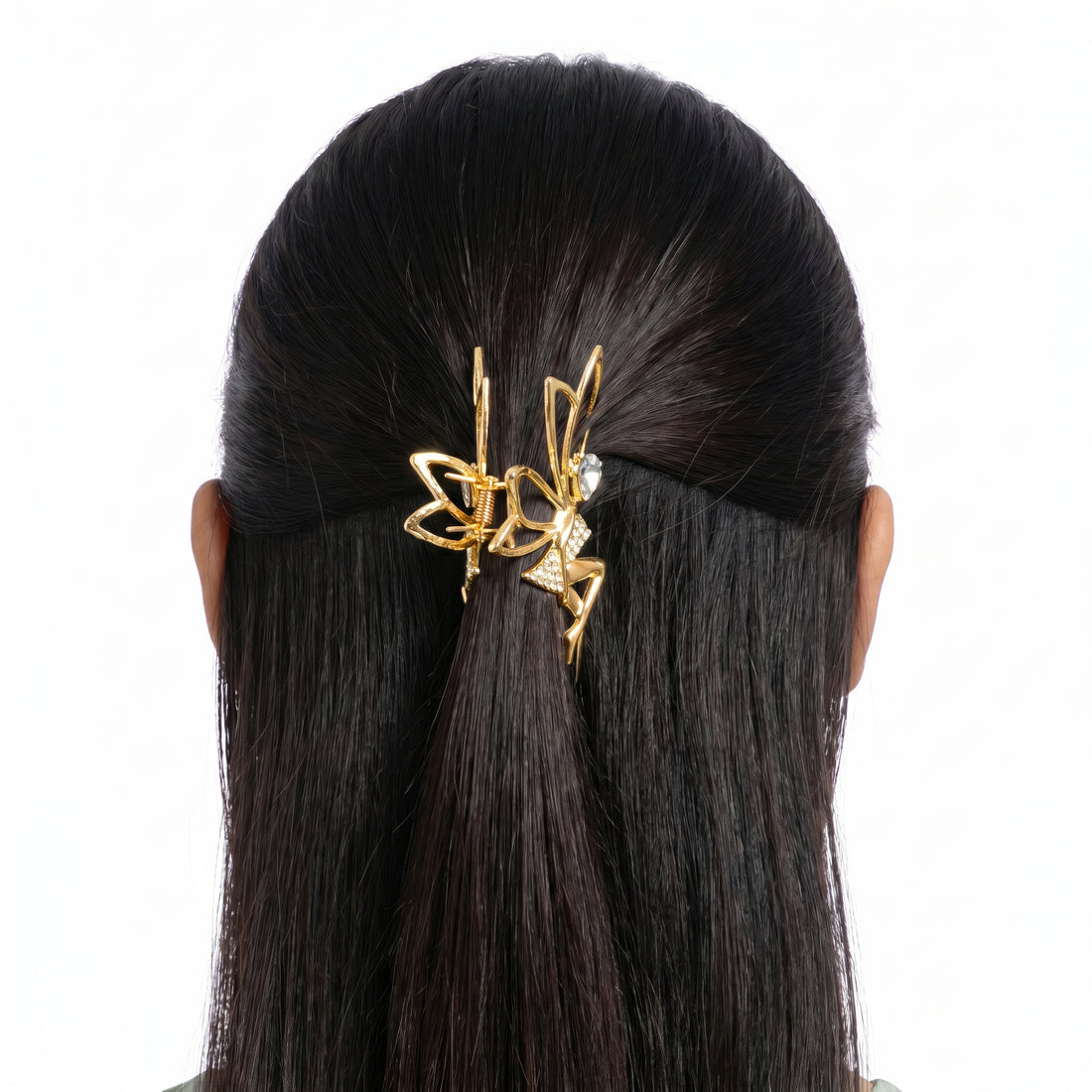 PRAO Hair Claw Clip Anti-Tarnish Rhinestone Fairy
