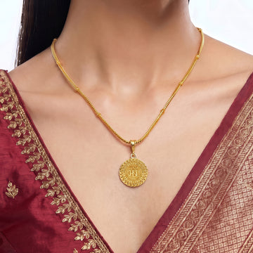 PRAO Necklace Anti-Tarnish MAA Medallion Pendant