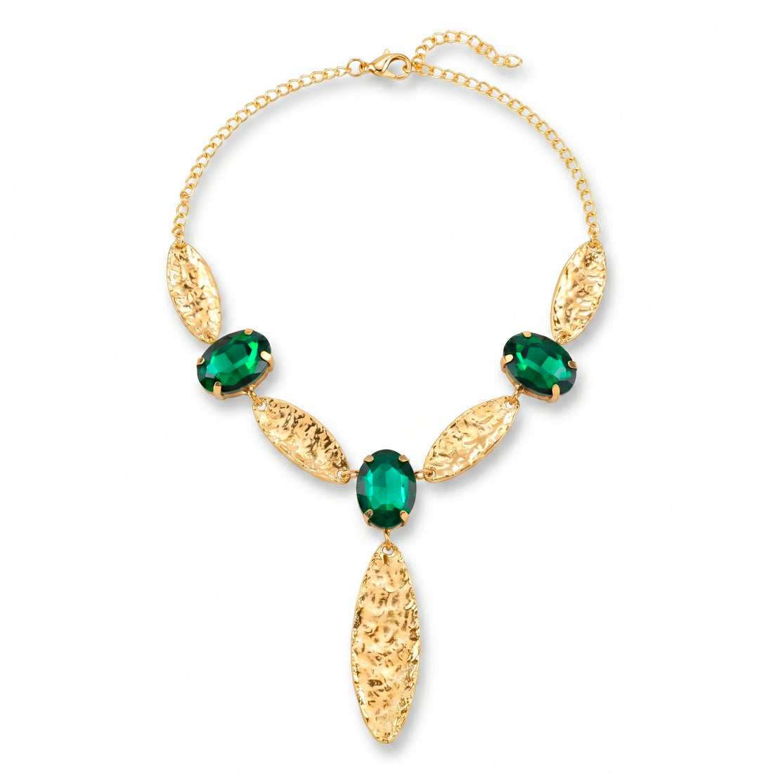 PRAO Necklace Anti-Tarnish Marquise Crystal Statement