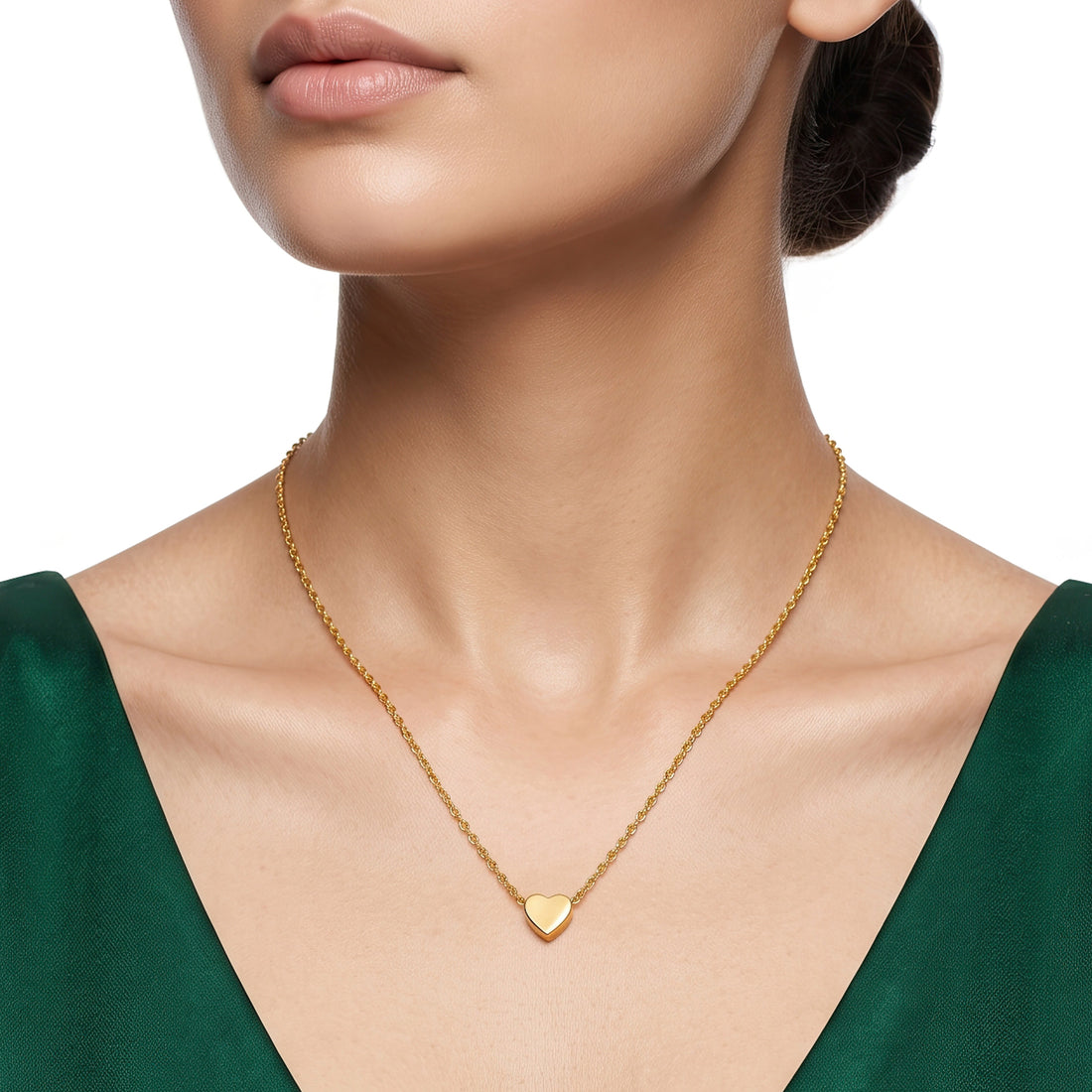 PRAO Necklace Anti-Tarnish Heart Chain