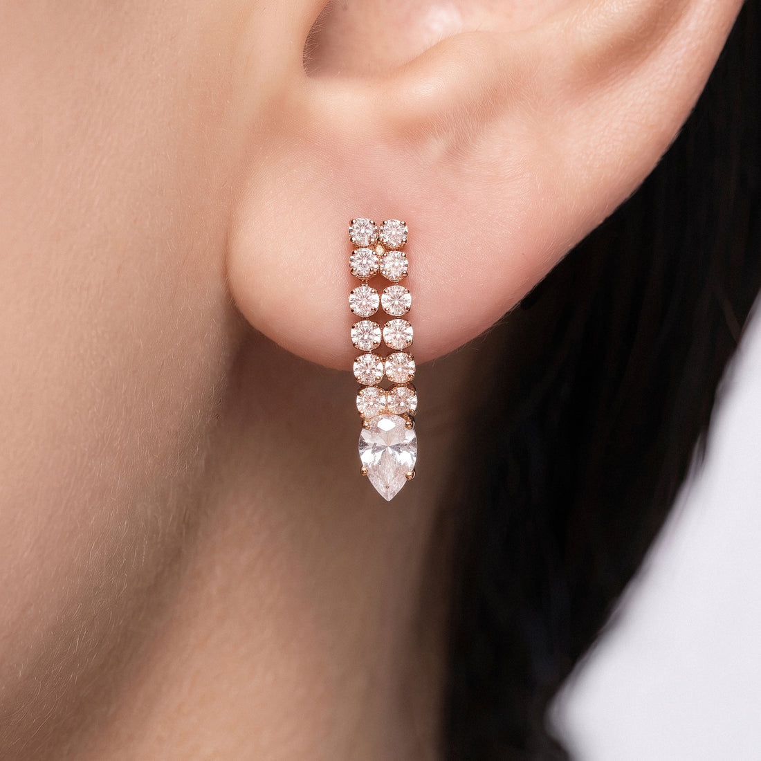PRAO Earrings Anti-Tarnish Crystal Drop Dangles