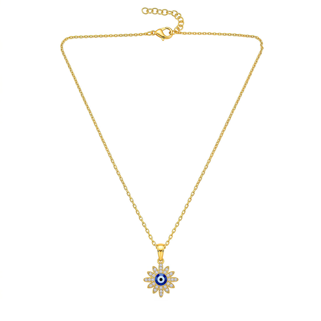 PRAO Necklace Anti-Tarnish Gold Plated Evil Eye Set