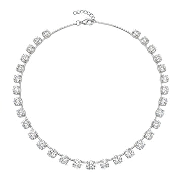 PRAO Necklace Anti-Tarnish Crystal Beaded Choker