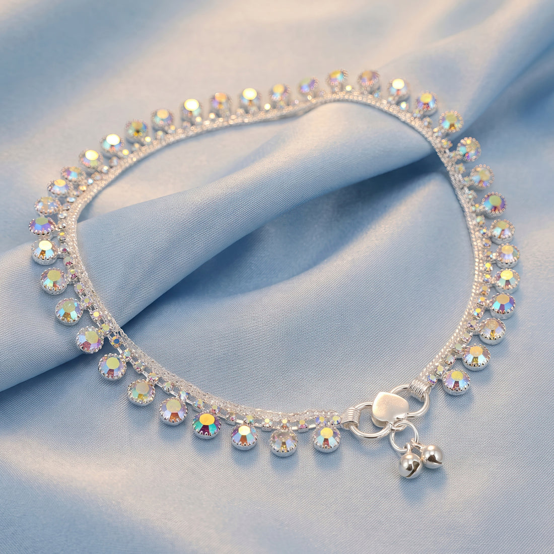 PRAO Anklet Anti-Tarnish Iridescent Crystal