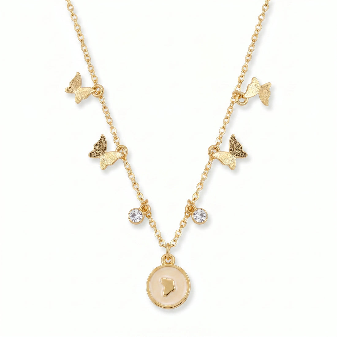 PRAO Necklace Anti-Tarnish Gold Plated Minimalist Set