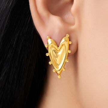PRAO Earrings Anti-Tarnish Molten Heart