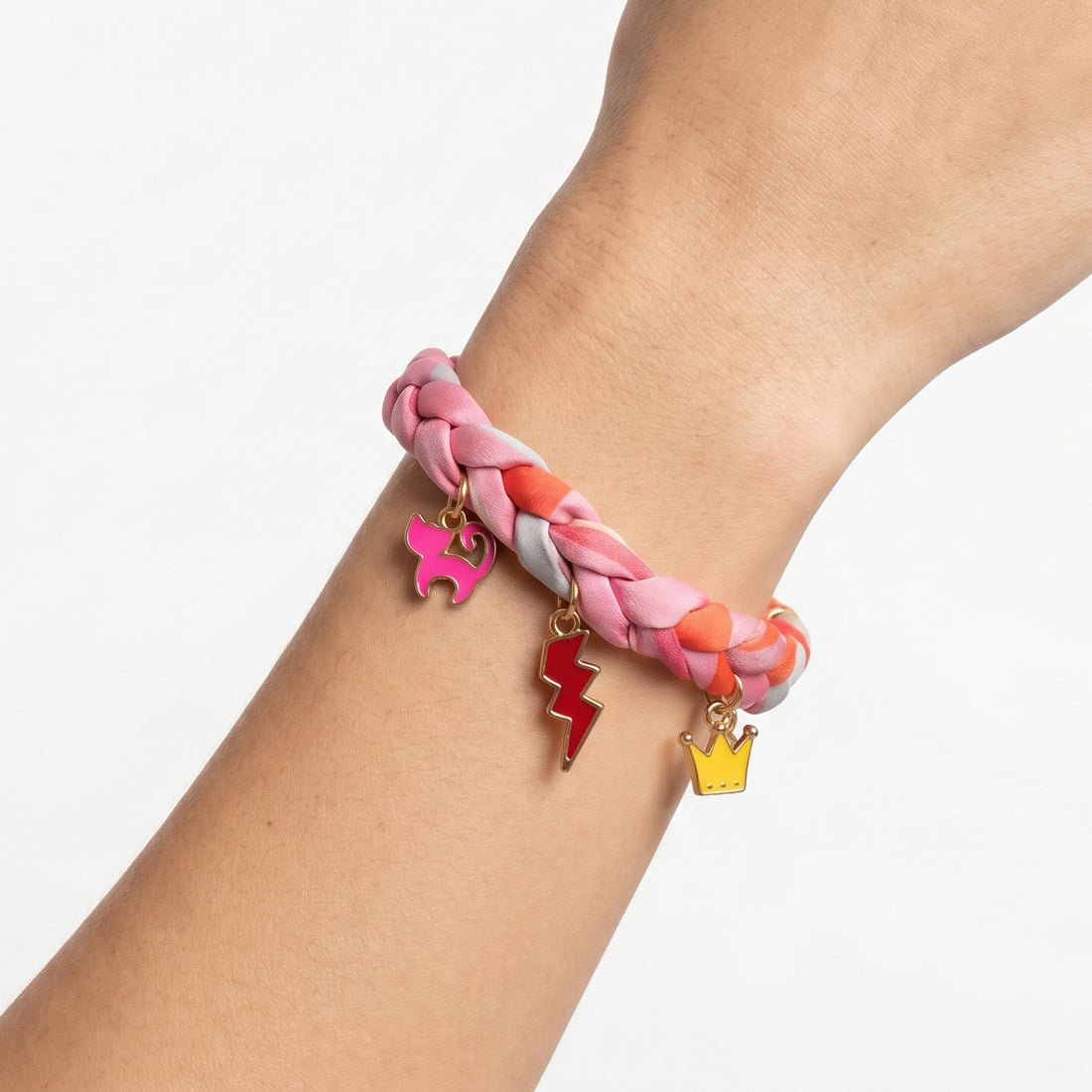 PRAO Bracelet Anti-Tarnish Multi-Colour Braided Fabric Charms (Adjustable Size)