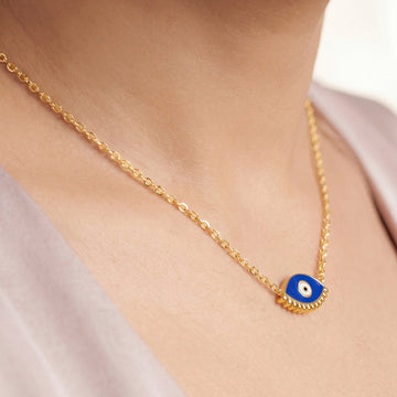 PRAO Necklace Anti-Tarnish Evil Eye Pendant