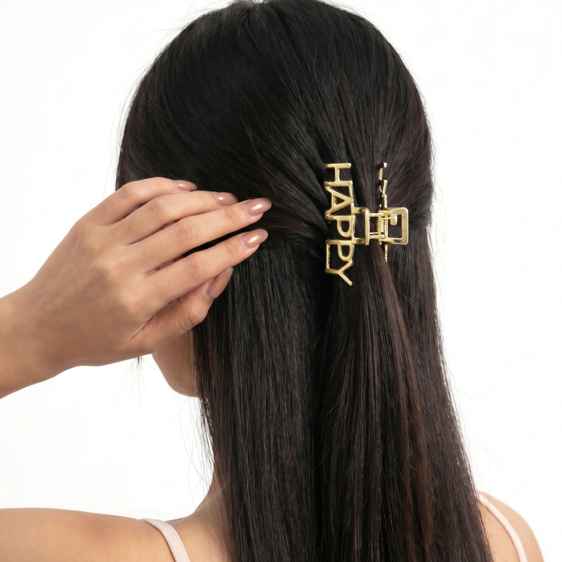 Prao Hair Claw Clip Anti-Tarnish Happy Word