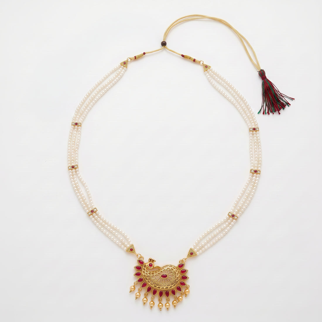 PRAO Necklace Anti-Tarnish Peacock Pearl