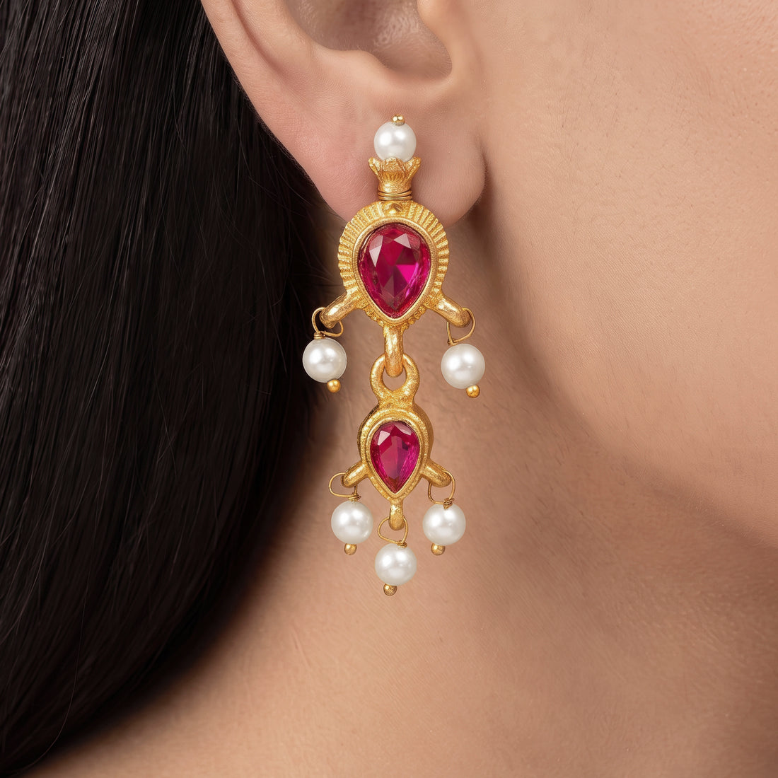 PRAO Earrings Anti-Tarnish Pearl Dangles