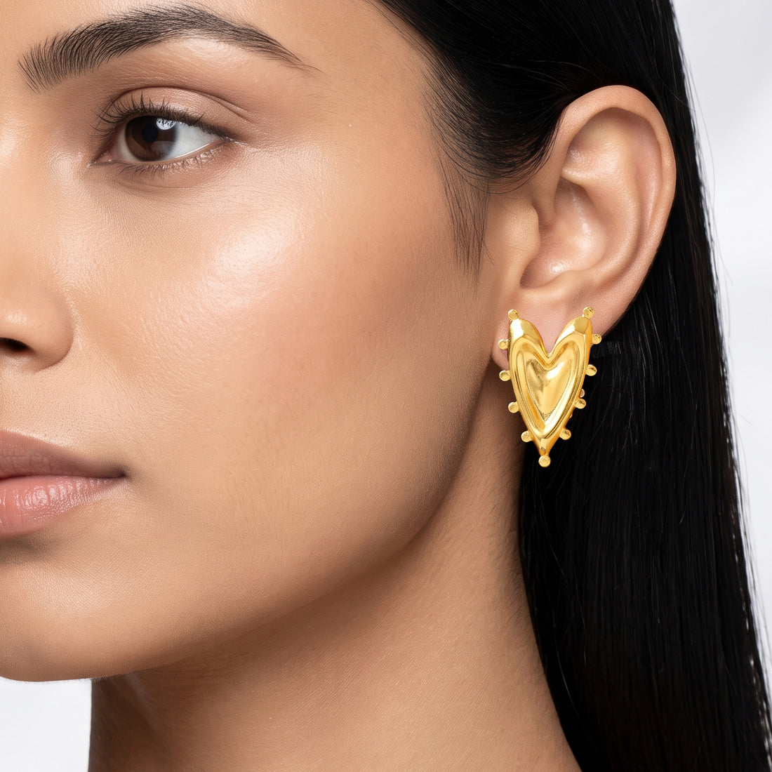 PRAO Earrings Anti-Tarnish Molten Heart