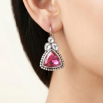 PRAO Earrings Anti-Tarnish Wine Stone Drop