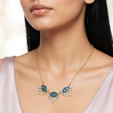 PRAO Necklace Anti-Tarnish Enamel Evil Eye Chain