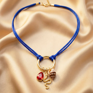 PRAO Necklace Anti-Tarnish Seashell Charm Cord