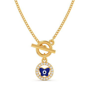 PRAO Necklace Anti-Tarnish Gold Plated Chain With Evil Eye