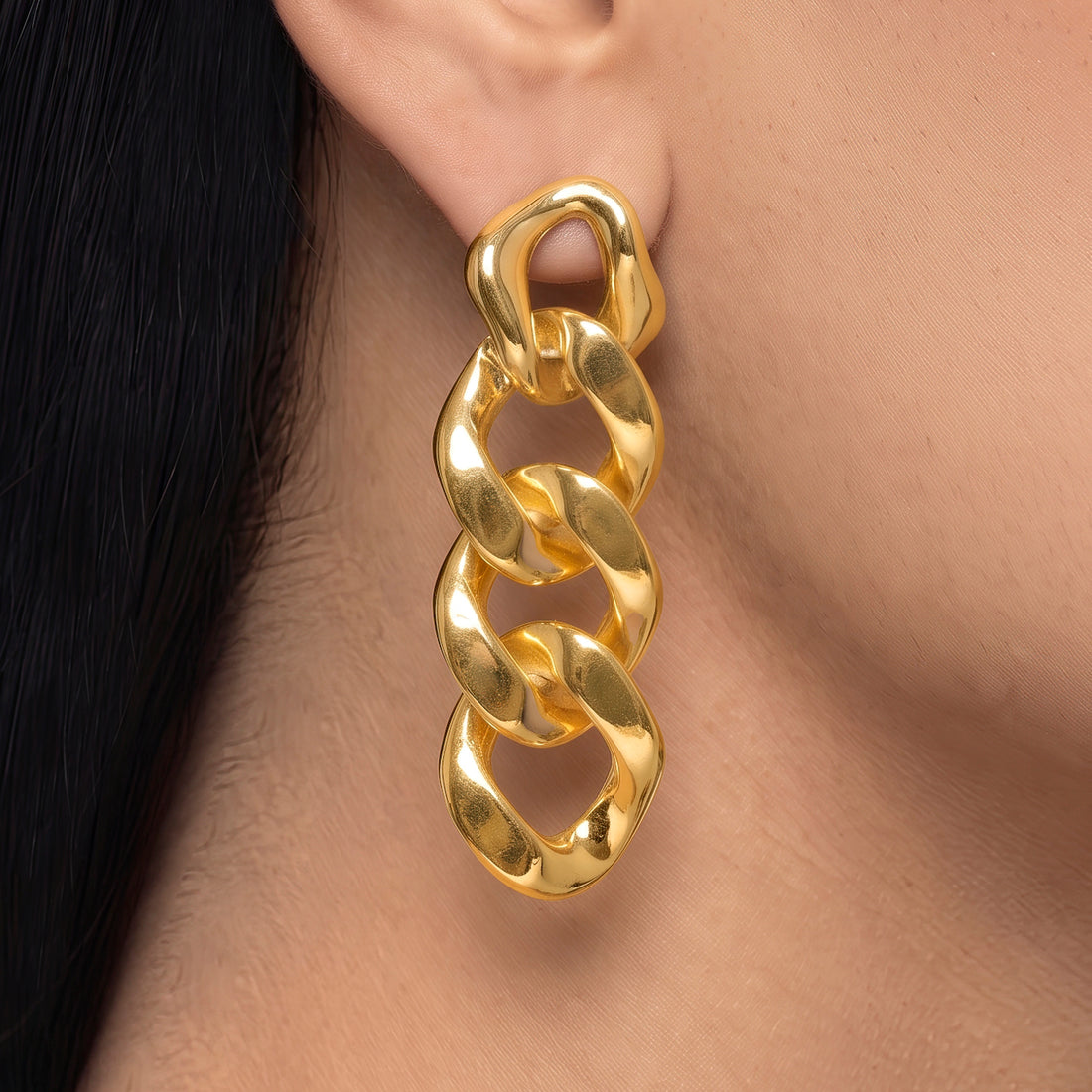 PRAO Earrings Curb Link Dangles