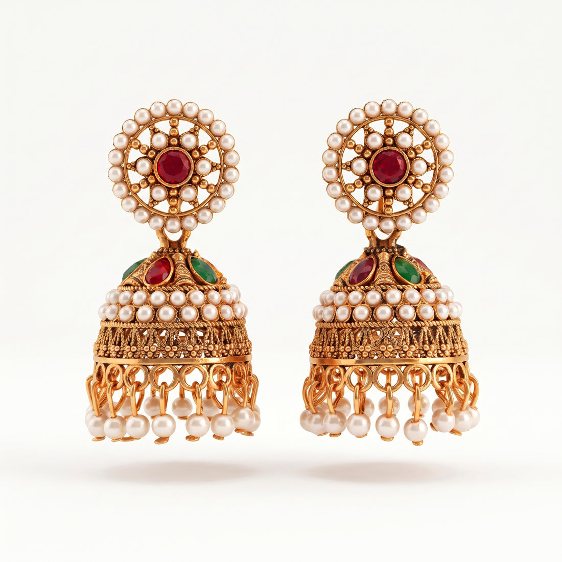 PRAO Earrings Anti-Tarnish Multicolor Jhumka